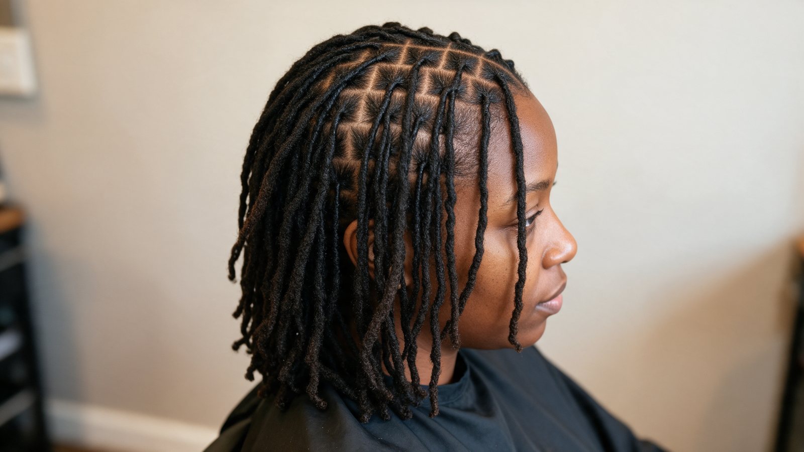 Freshly retwisted locs.