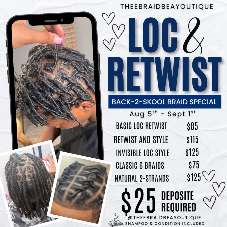 Back to School Loc and Retwist