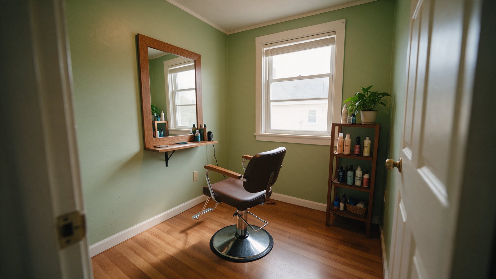 The salon.